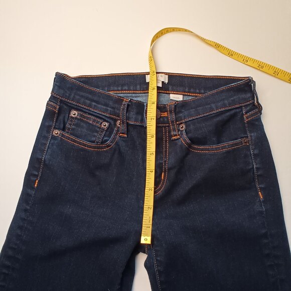 J.Crew Stretch Jeans Size 24/0 Low Rise Skinny Leg Dark Wash - Picture 7 of 9